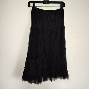 Ladies SZ 4 Jessica Howard Black Tiered Tulle Skirt